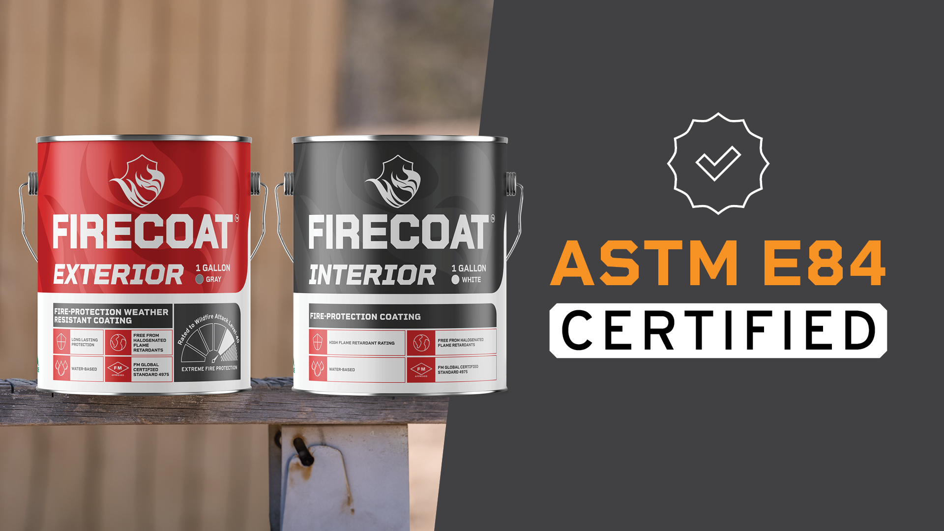 Image of FIRECOAT Exterior and Interior ASTM E84 Certification